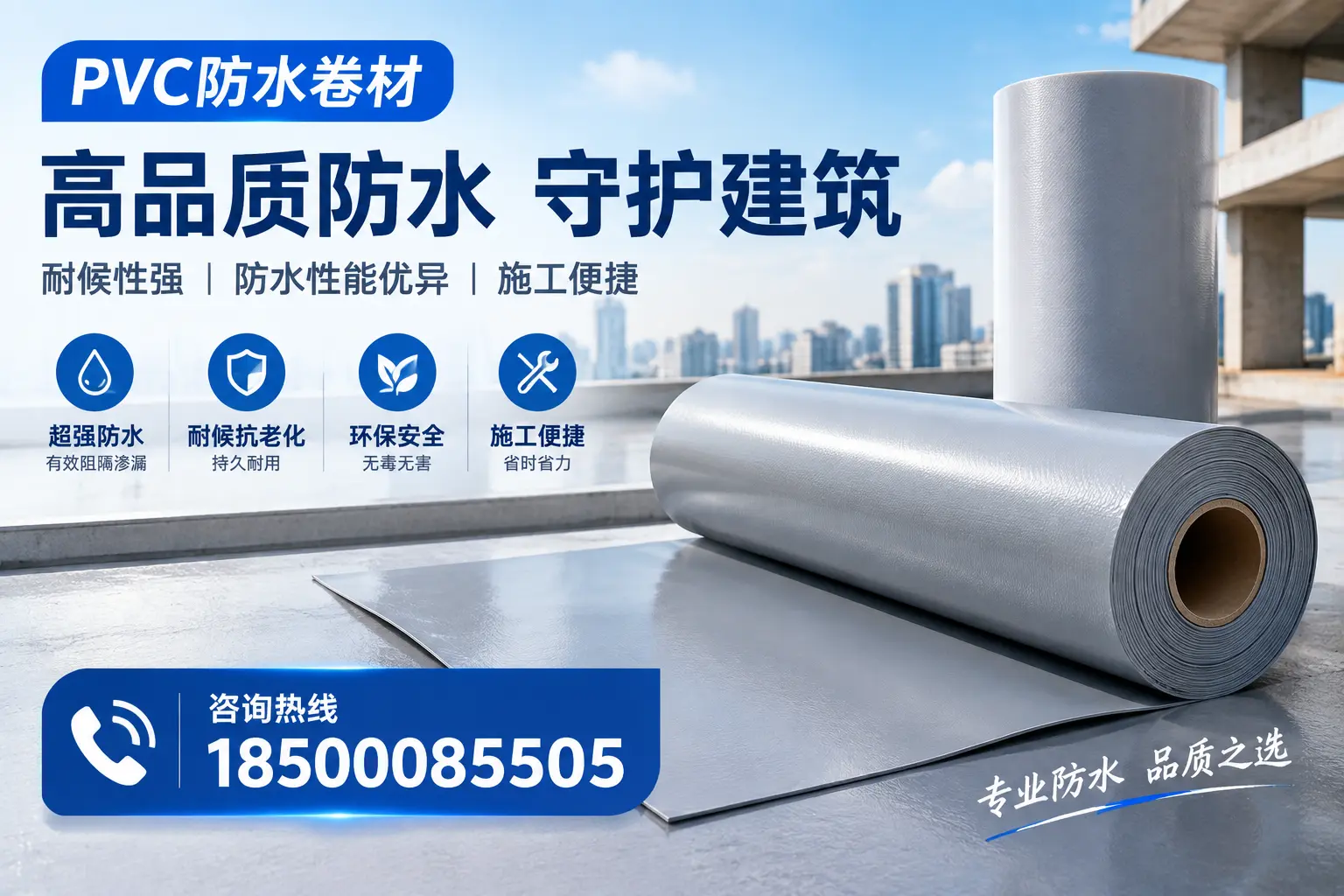 PVC防水卷材的防水效果评测，适合天门的科学依据